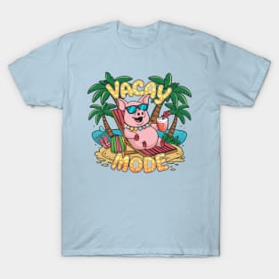 Aloha Hawaiian Pig Vacay Mode T-Shirt